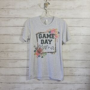 Game Day Mama Custom made Football Floral Soft Short Sleeve‎ Shirt Size XS
